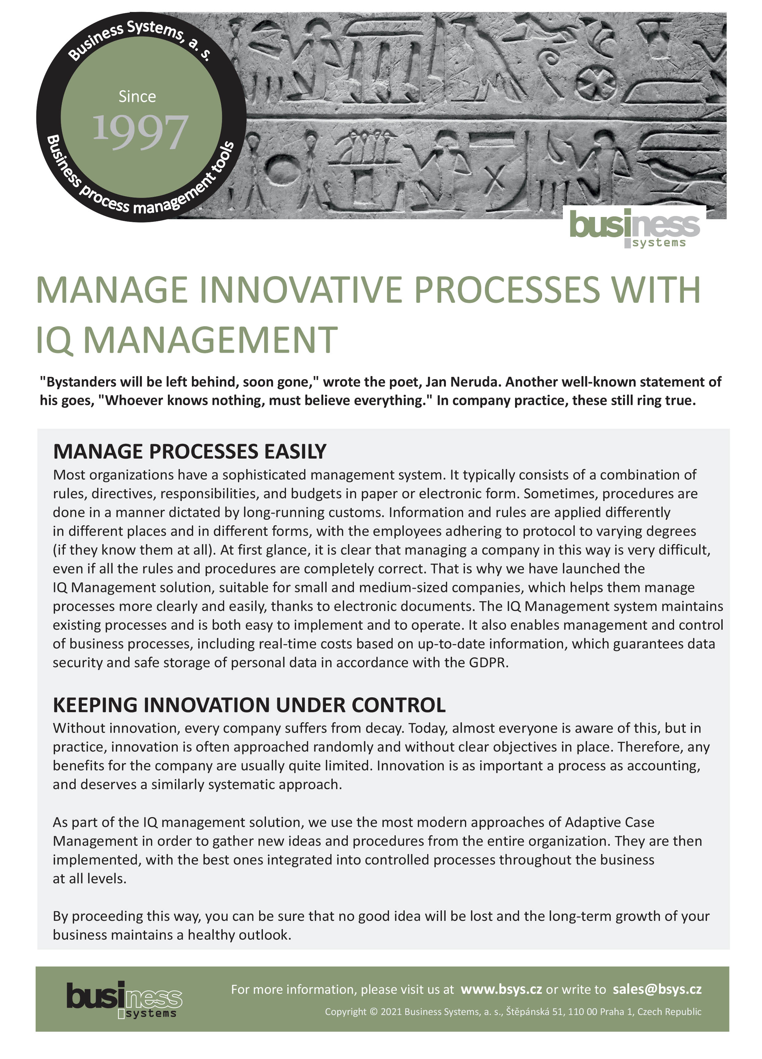 IQ Management - process management