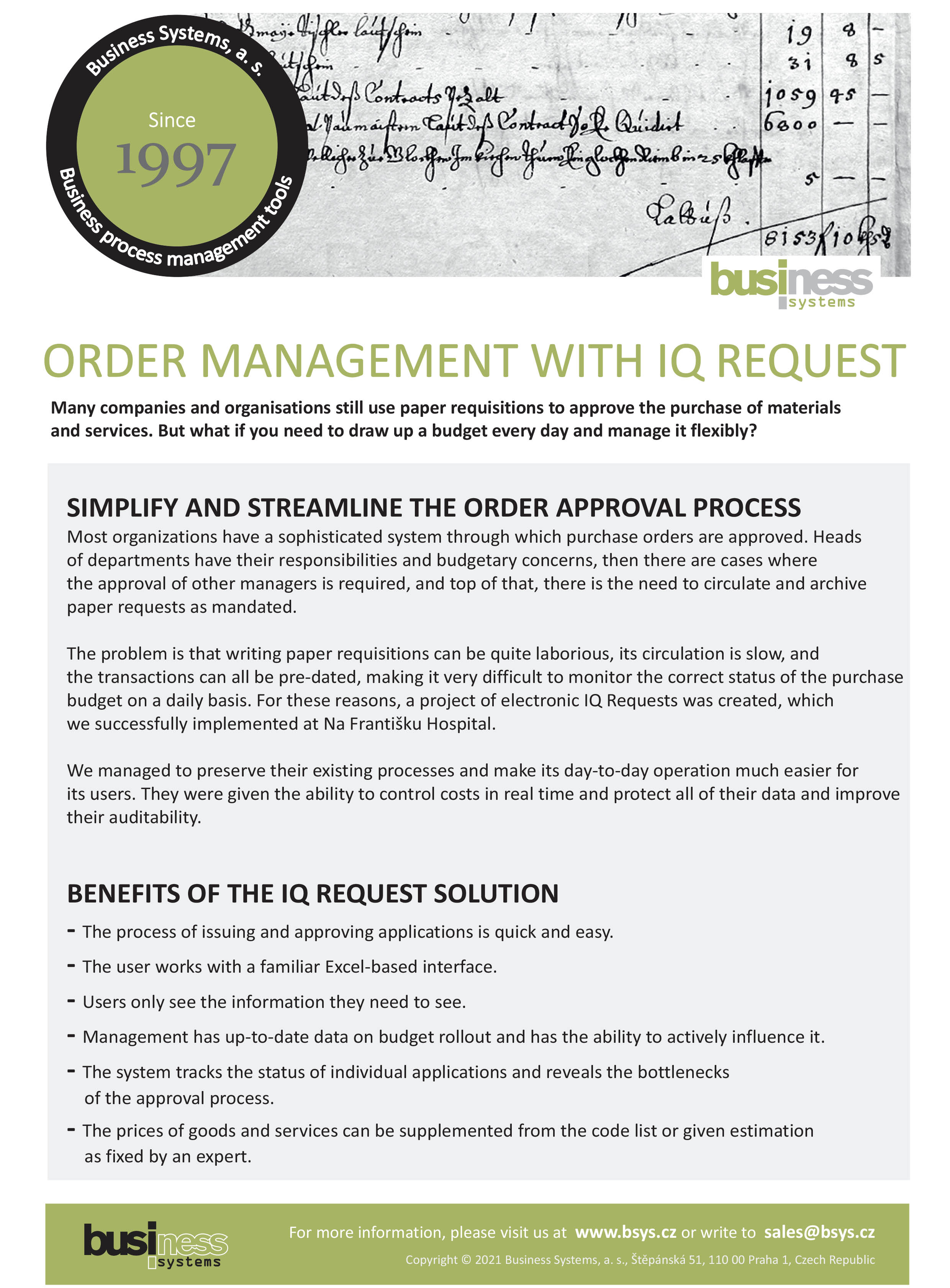 IQ Request - purchasing management