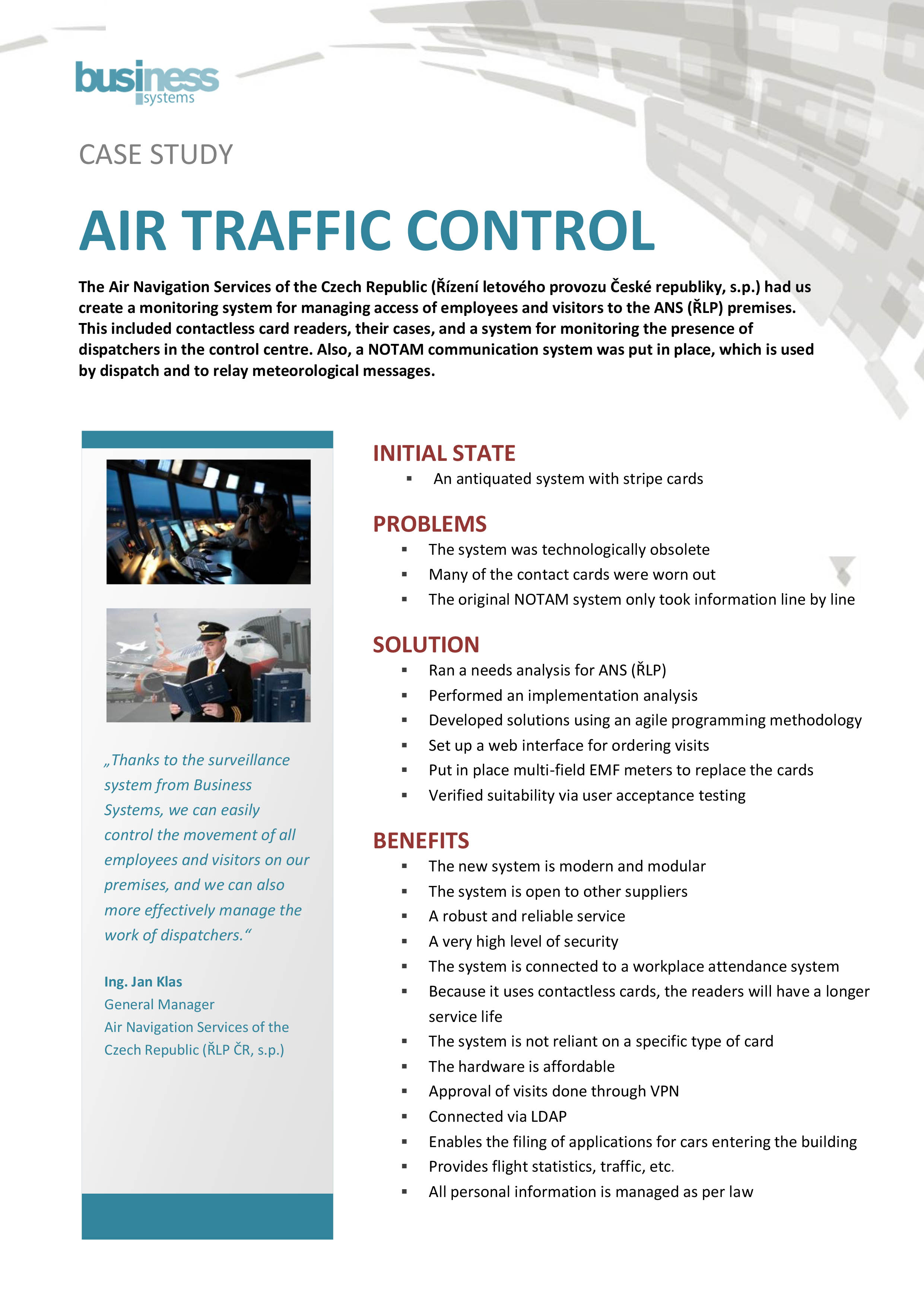 Case study Air Traffic Control